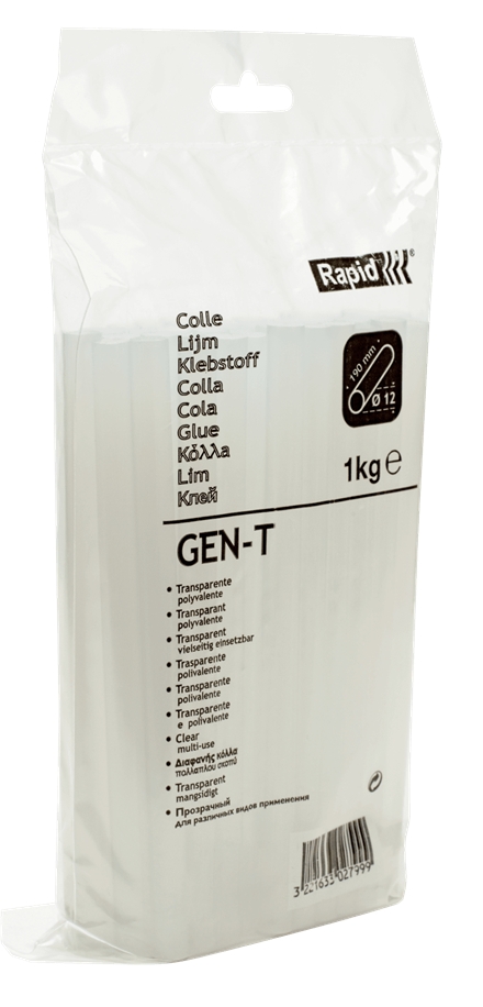 Rapid 40302799 Cartuchos de pegamento GEN-T universal profesional de 12 mm