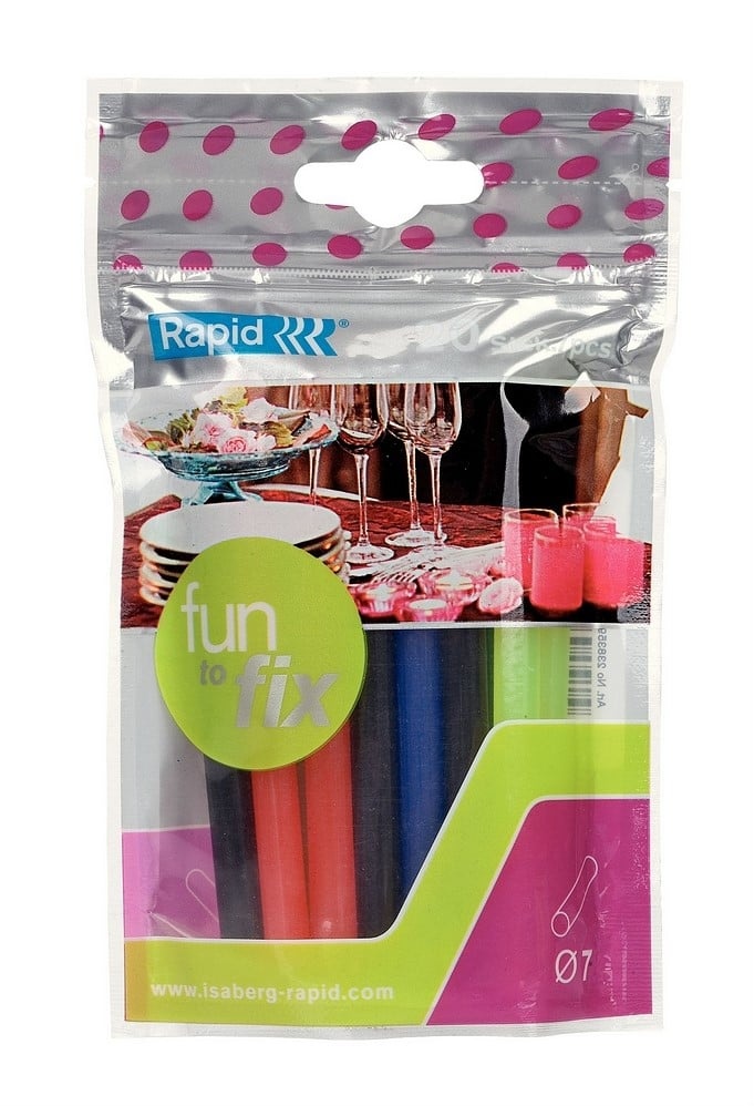 Rapid 23835900 Fun2Fix Cartuchos de pegamento de colores de 7 mm