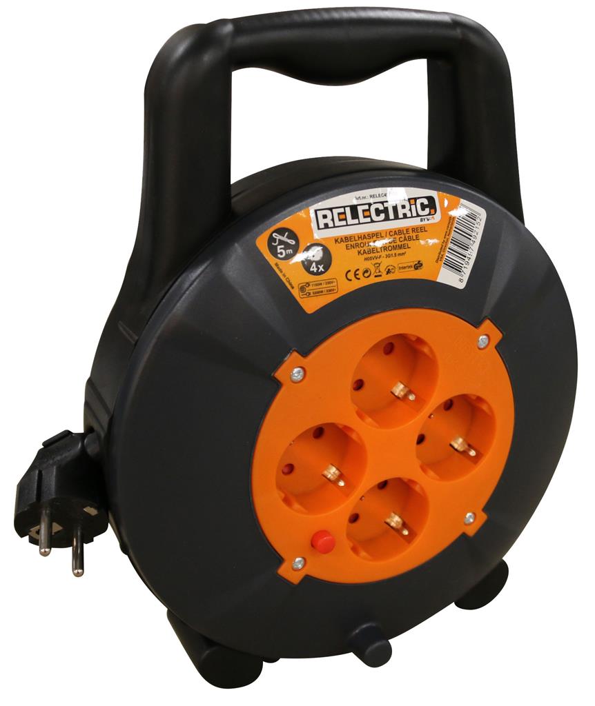 Relectric RELEC492152 Carrete de cable de 5 m 3 x 1,5 mm