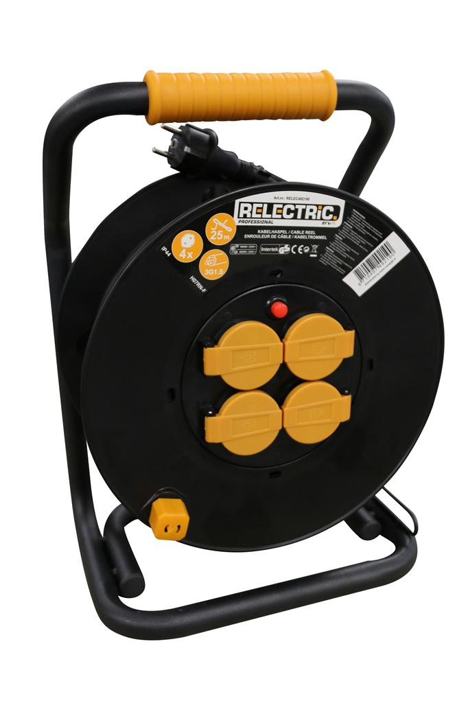 Relectric RELEC492190 PRO Carrete de cable 25 mtr IP44 3 x 1,5 mm