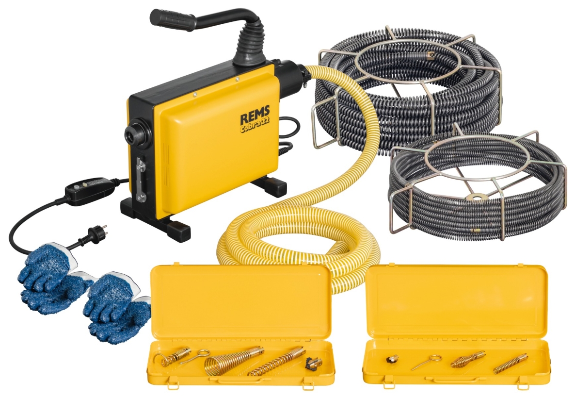 Rems 172012 R220 Cobra 22 Set 16 + 22 Desatascador eléctrico de tuberías