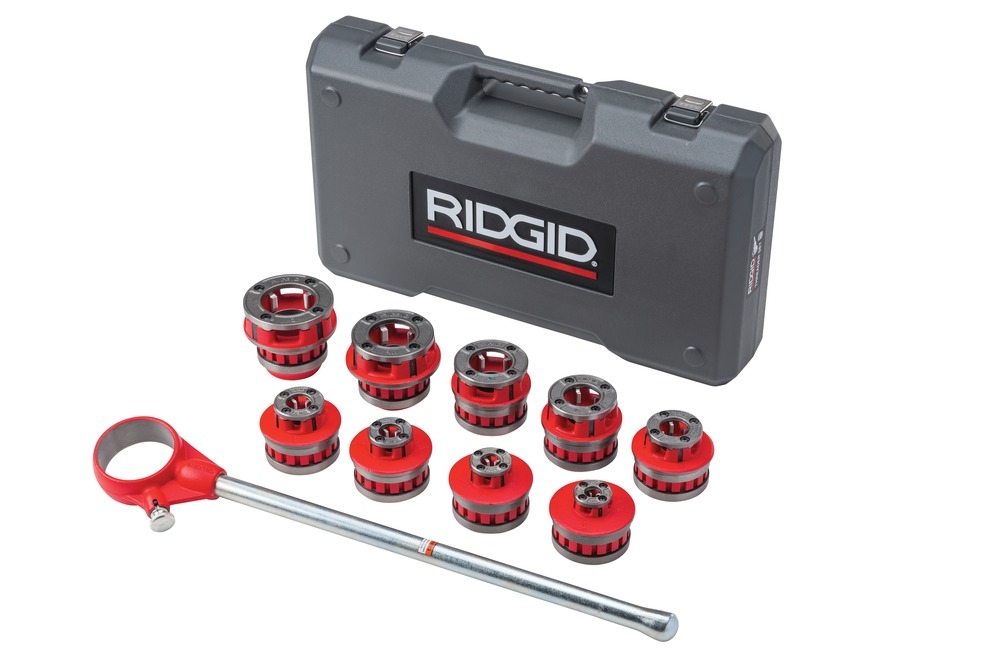 Ridgid 65285 Modelo 12-R BSPT Juego de corte de rosca con carraca 1/8"-2"
