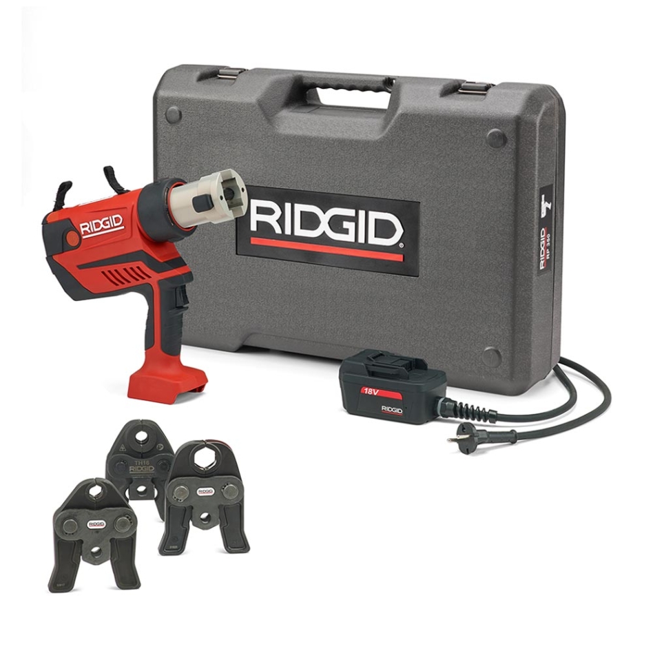 Ridgid 67148 RP350-C Kit estándar 12 - 108 mm juego básico Alicates de presión 230V + 3 mordazas U 16-20-25
