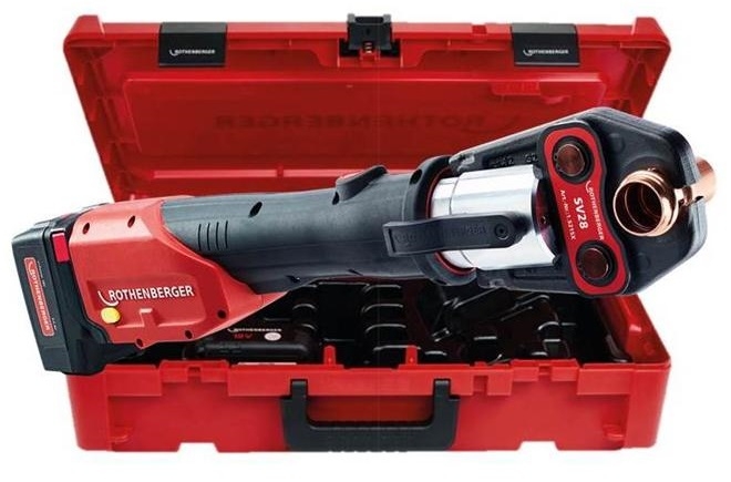 Rothenberger 1000001927 Romax 4000 Set M Prensa de batería 18V 4.0Ah Li-Ion + 3 mordazas M 15-22-28 mm