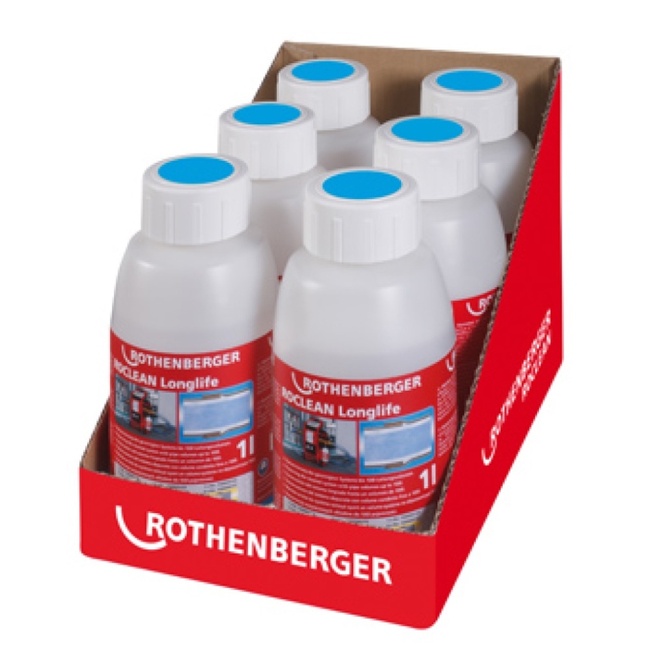 Rothenberger Accesorios 1500000202 Protector Roclean para sistemas de calefacción por radiadores y suelos radiantes 6 x 1 ltr.
