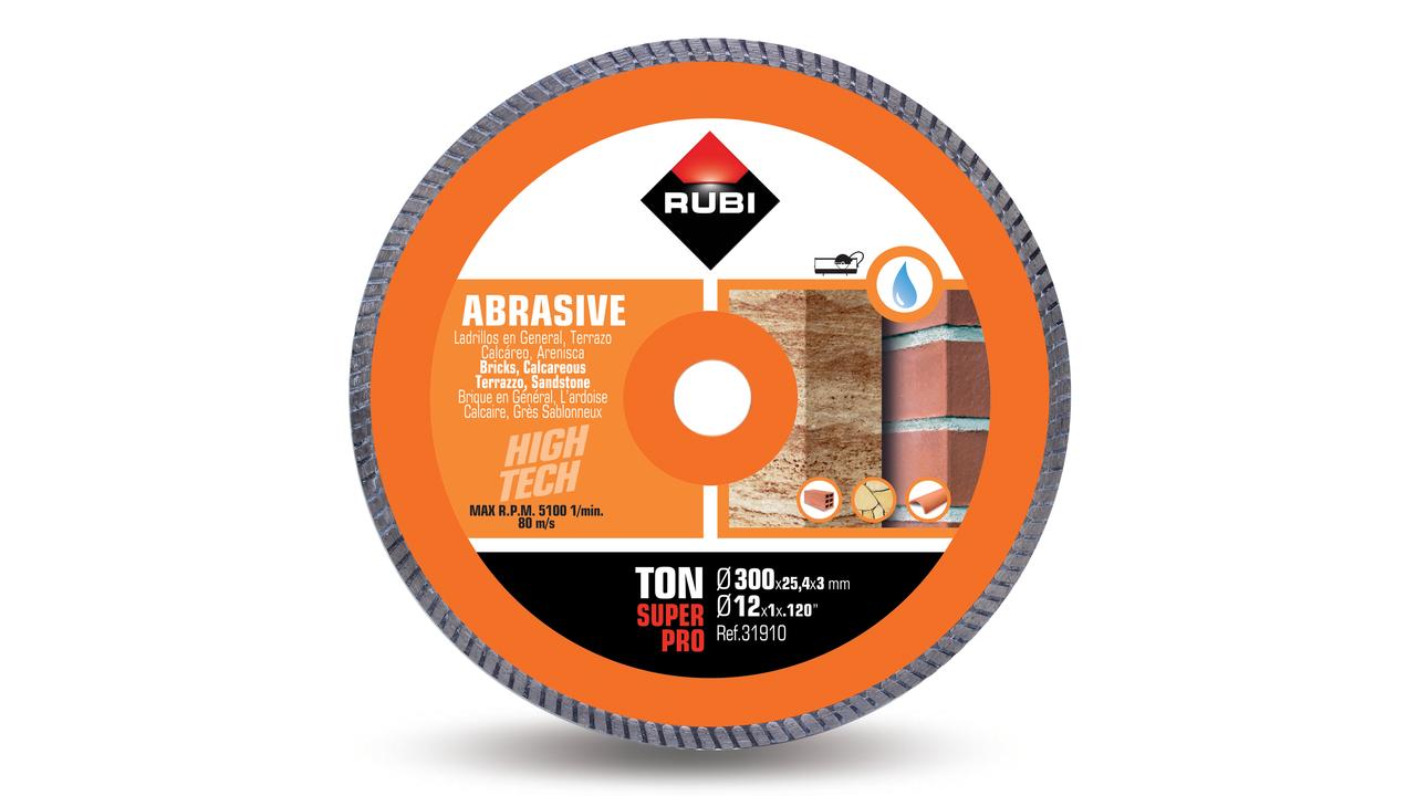 Rubi 31906 TON-200 Super Pro 200 mm x 25,4 mm Sierra de diamante abrasiva