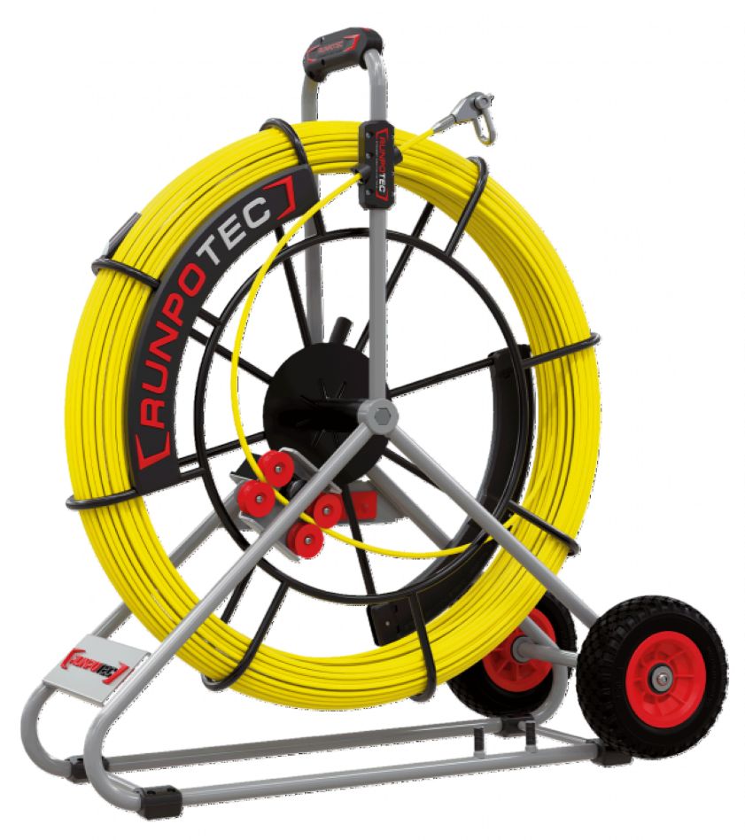 Runpotec 10082 Juego profesional muelle de tracción de fibra de vidrio Ø 9mm RTG12 50m incl. bobina