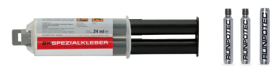 Runpotec 20424 Acero inoxidable Kit de reparación Ø 11mm muelle tensor de fibra de vidrio, 4 piezas