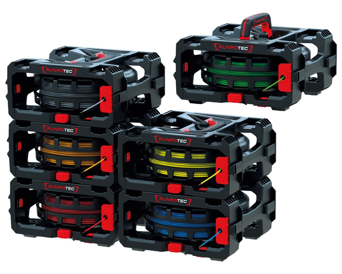 Runpotec 10217 Dispensador de cables CB 260 Caja de cables de 6 piezas