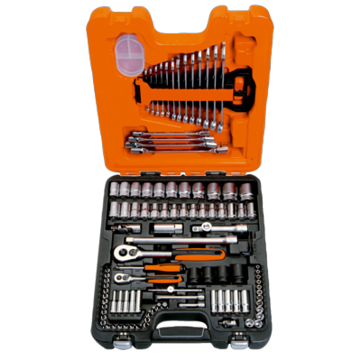 Bahco S108 Juego de vasos de 1/4"-1/2" hexagonal métrico 4-32 mm - 108 piezas