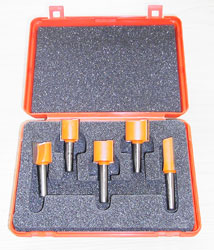 CMT S911.005.03 Juego de 5 fresas en estuche de PVC Mango de 8 mm HM