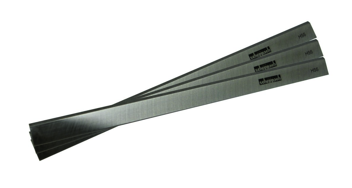 Scheppach 7902200601 Juego de cuchillas cepilladoras Scheppach HSS Plana 3.1C, 3 piezas