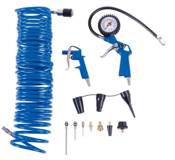 Scheppach 7906100740 Juego de accesorios para compresor (14 piezas)