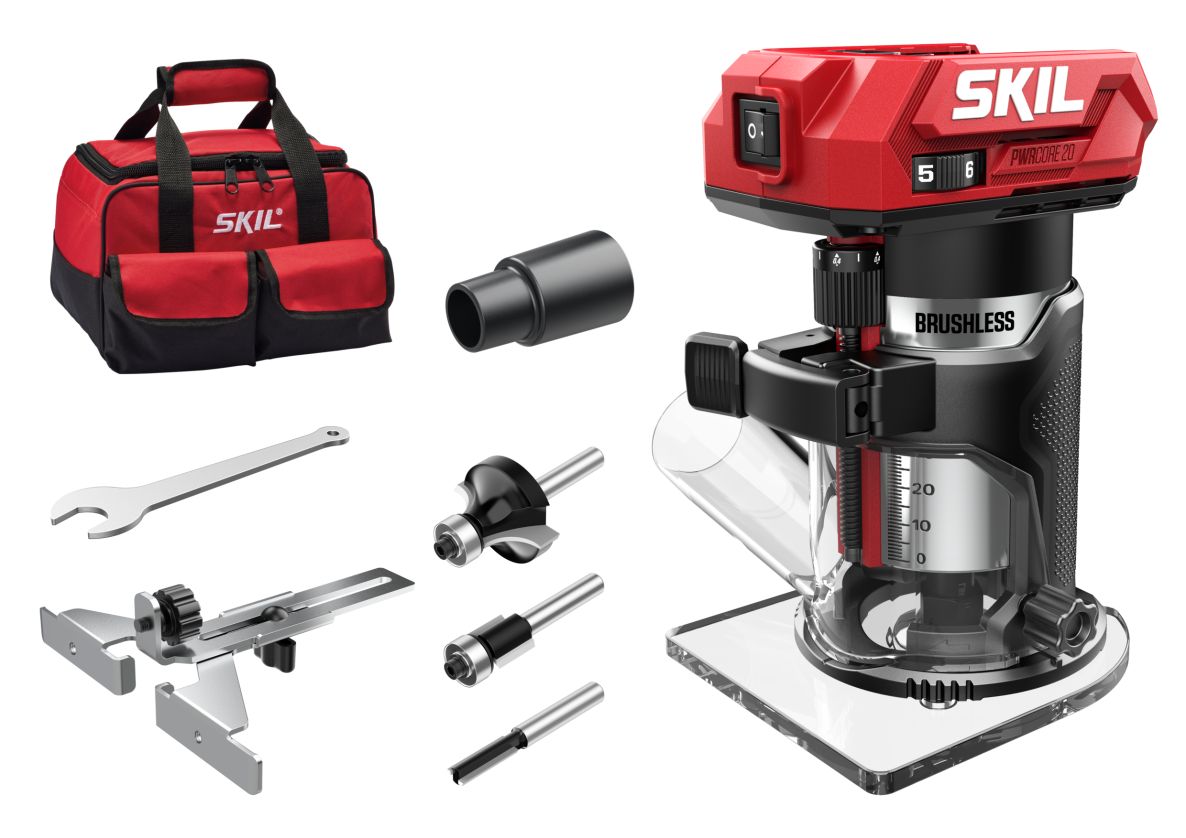 SKIL VA1E3170FA Fresadora de bordes sin cable 20V XP Pro Series sin escobillas excl. baterías y cargador en bolsa