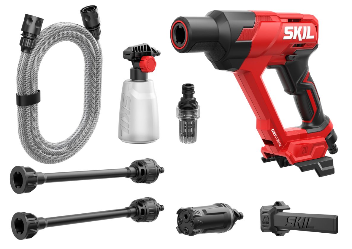 SKIL GW1E0762CA Limpiadora de media presión a pilas 20V 24 bar excl. pilas y cargador en caja