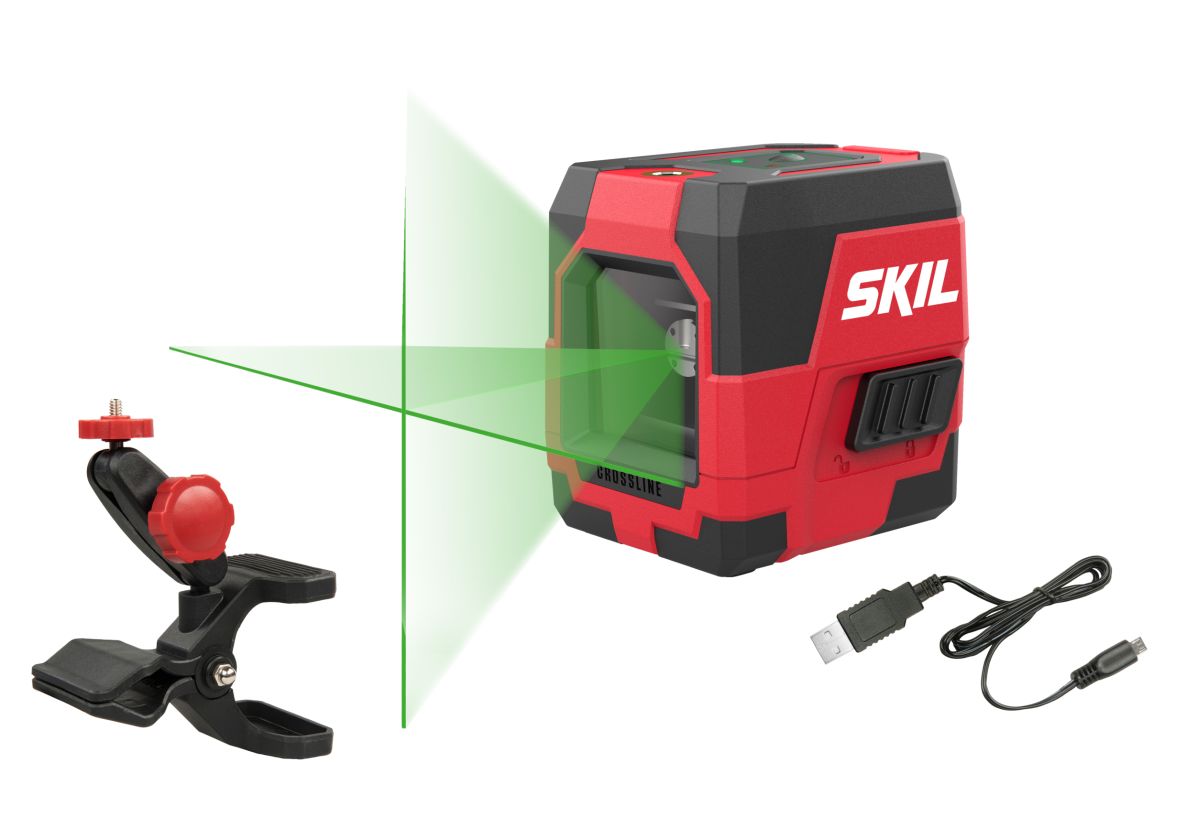SKIL MT1E1912AA Láser verde de líneas cruzadas autonivelante + cable de carga USB