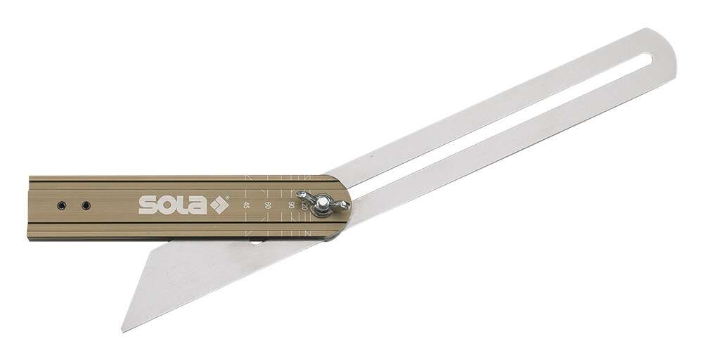 Sola 56054201 VSTG300 Bloque de doble gancho de 300 mm, de aluminio anodizado color bronce, con indicaci&oacute;n de grados en la pata