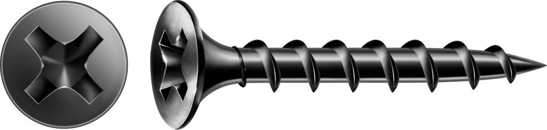 SPAX 1891170390355 Tornillo para yeso laminado 3,9 x 35 mm, cabeza de trompeta, cruz PH2, rosca gruesa, fosfatado - 1000ST