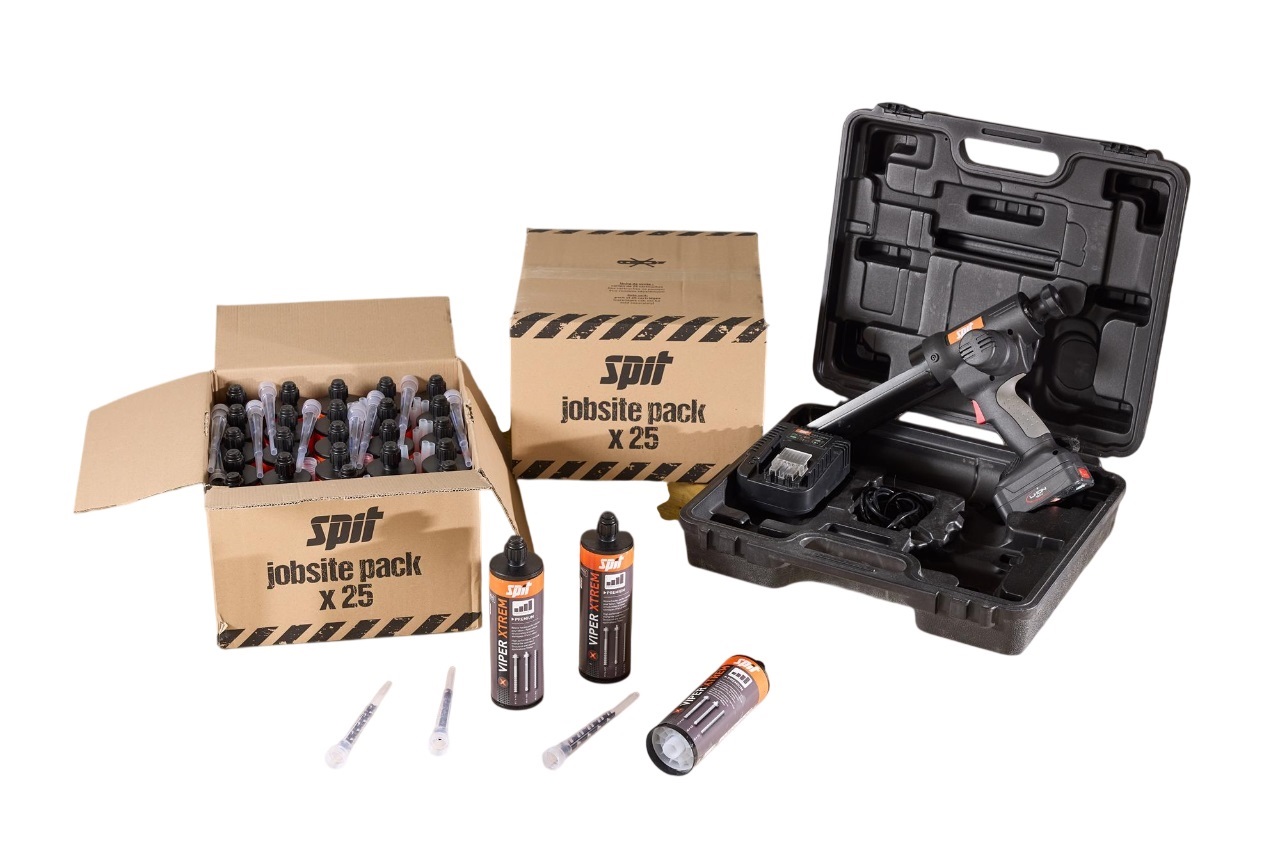 Spit 054748 VIPER XTREM PACK Mortero qu&iacute;mico 410ml 50ST + Pistola de inyecci&oacute;n a bater&iacute;a 18V 1x bater&iacute;a 18V y cargador en malet&iacute;n