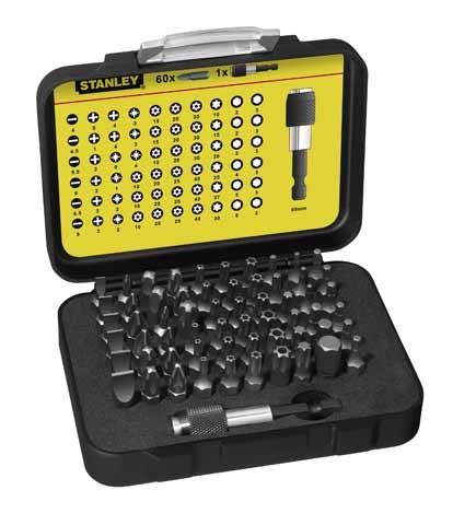 Stanley 1-13-902 Juego de puntas Expert Pro 1/4" - Portapuntas (61 piezas)