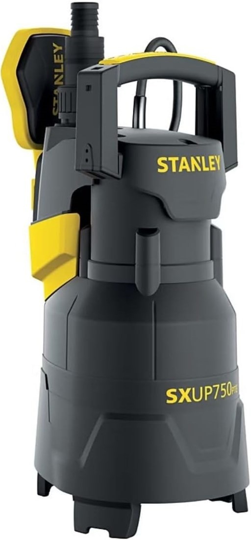 Stanley 51767 Bomba sumergible de pl&aacute;stico SXUP750PTE, 230 V, 750 W, IPX8, con cable de alimentaci&oacute;n de 10 m incluido