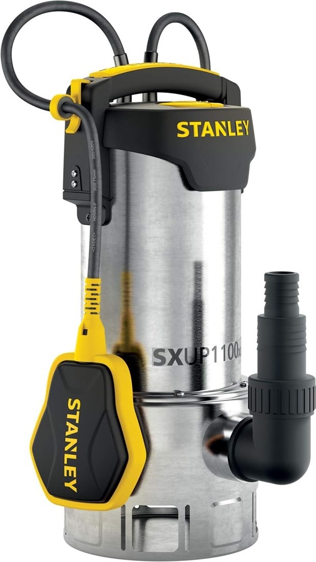 Stanley 51769 Bomba sumergible SXUP1100XDE de acero inoxidable, 230 V, 1100 W, IPX8, con cable de alimentaci&oacute;n de 10 m incluido
