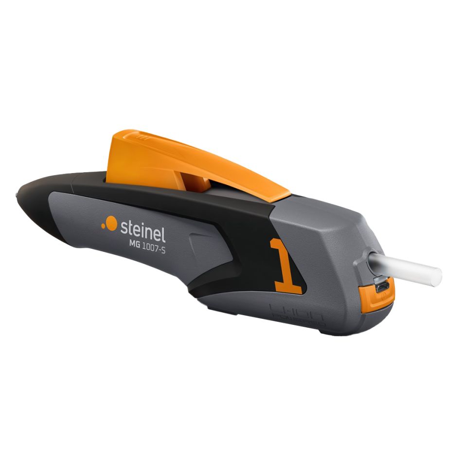 Steinel 084271 MobileGlue 1007-S Pistola encoladora a batería 1x batería de 3,6 V y cargador USB + 3 cartuchos de pegamento