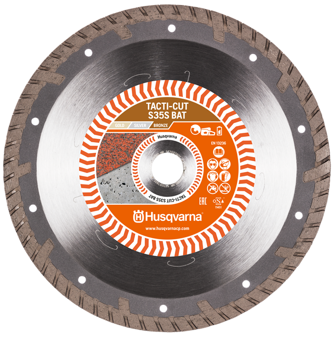 Husqvarna 596520301 Hoja de sierra de diamante S35S Bat Tacti-Cut 230 mm