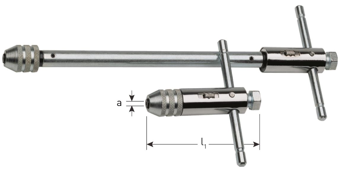 Rotec 380.0010 Mango para grifo largo con carraca nº 10 / M3-M10