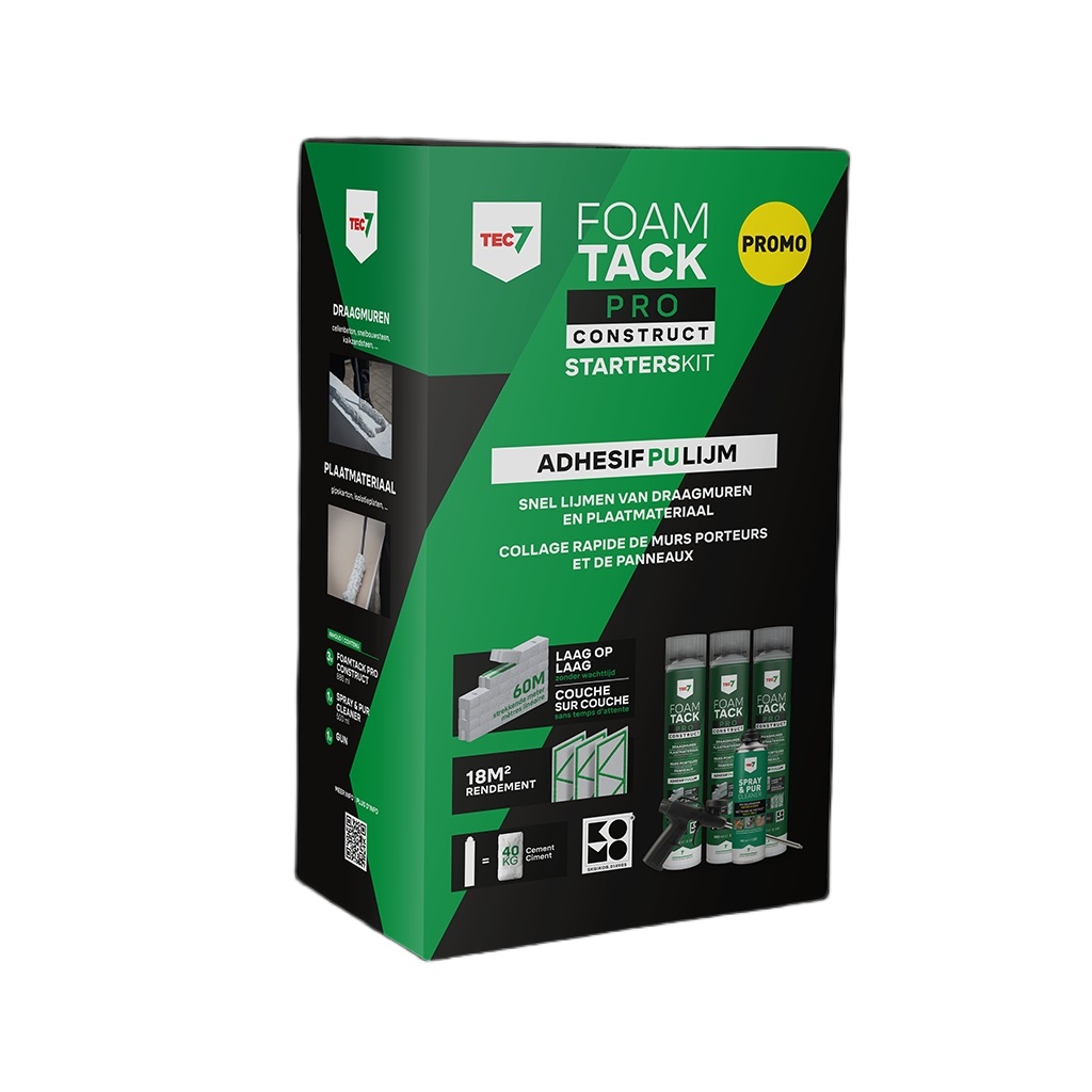 TEC7 670995000 FoamTack Pro Construct Starter Kit Espuma adhesiva