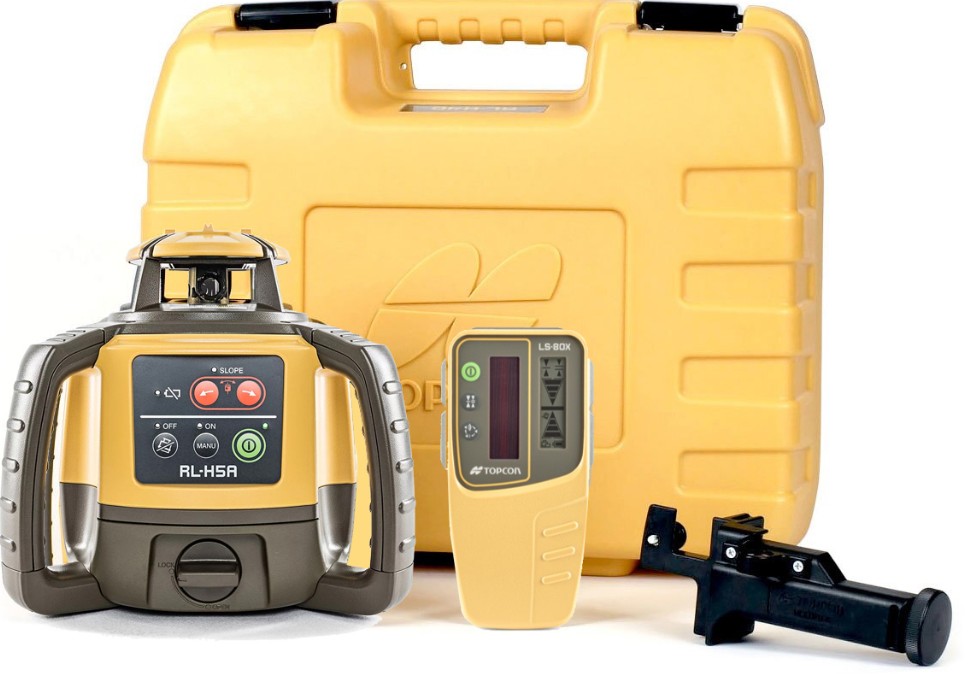 Topcon 1052624-01 Láser de construcción RL-H5A + LS-80X + Receptor - Láser de construcción profesional con una sola aversión