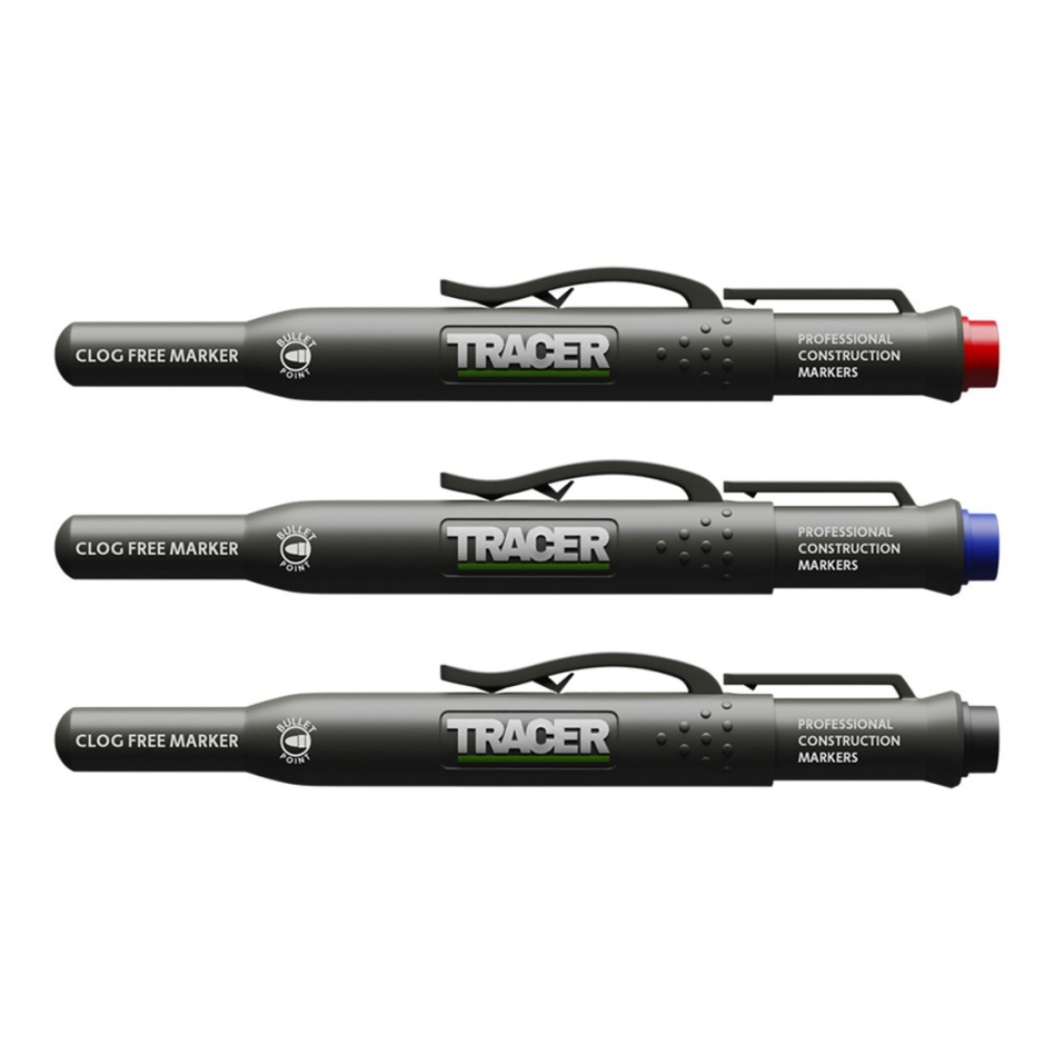 Tracer ACF-MK3 Juego de marcadores Negro/Azul/Rojo