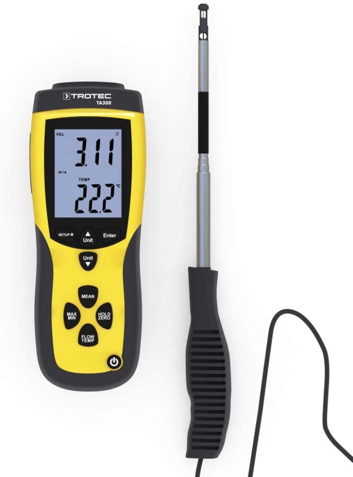 Trotec 3510004005 Sonda recta para anemómetro TA300 con certificado de calibración