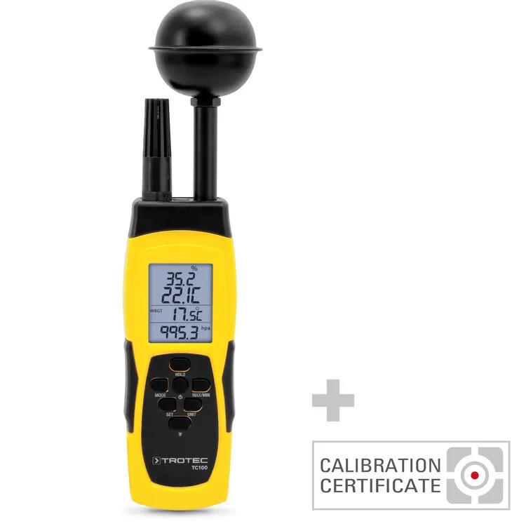 Trotec 3510007010 Termohigrómetro TC100 incluido certificado de calibración