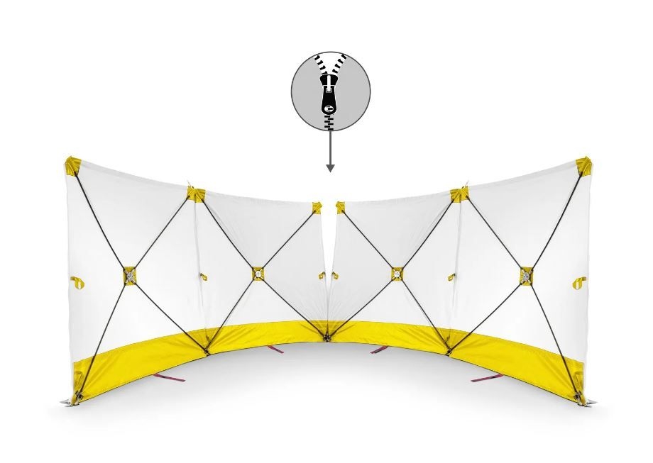 Trotec 4110000016 VarioScreen 4x180x180 7,20 m divisible Amarillo