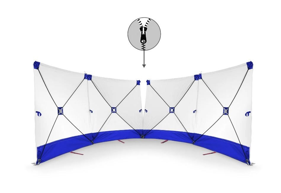 Trotec 4110000017 VarioScreen 4x180x180 7,20 m divisible Azul