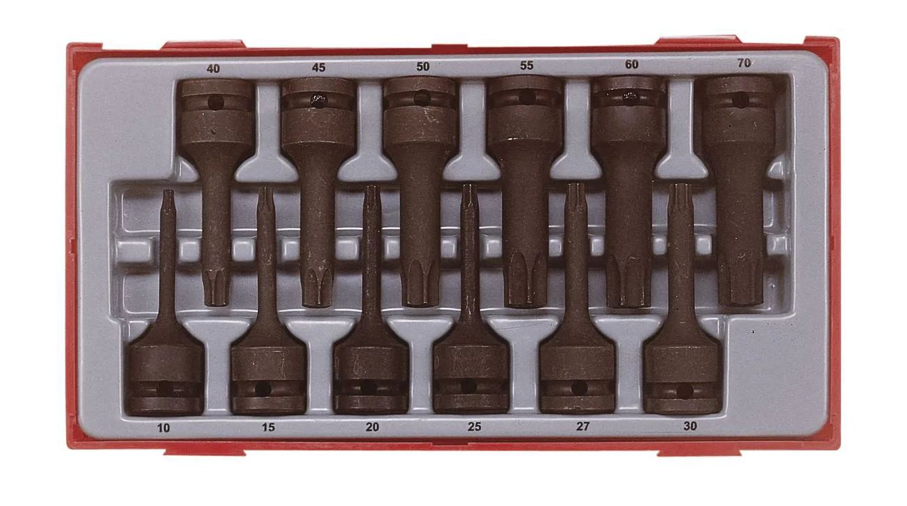 Teng Tools 128130101 Juego de vasos de impacto 1/2" Tc-tray T10-TX70 12pcs