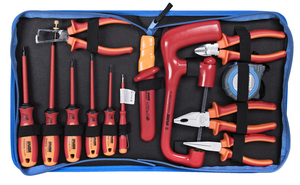 Unior 617571 905VDEBI Juego de herramientas VDE en bolsa de polipiel 13 piezas