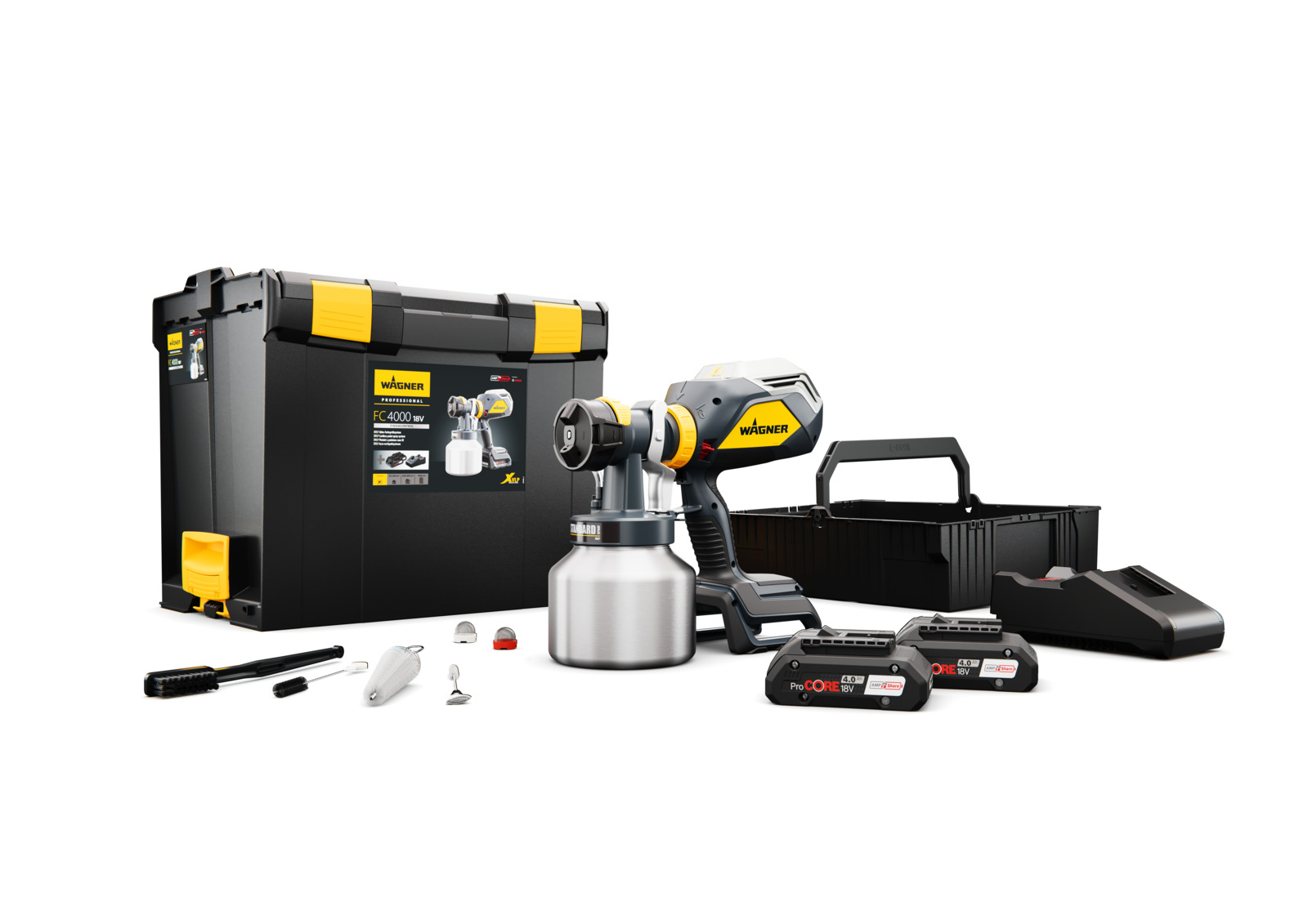 Wagner 2453687 FC 4000 XLVP StandardSpray Pulverizador de pintura a batería 18V sin baterías ni cargador