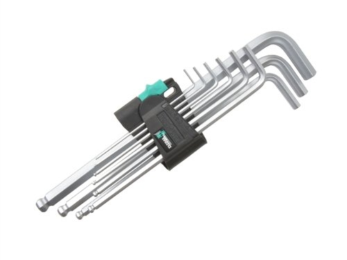 Wera 05073391001 950 PKL/9 SM N SB Juego de llaves, métricas, cromadas, 9 piezas