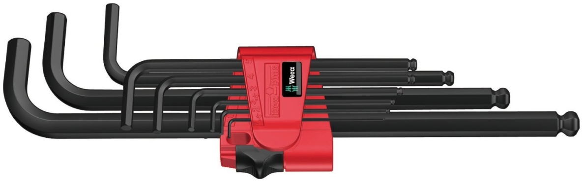 Wera 05073596001 950 PKL/9 BM N SB Juego de llaves, métricas, BlackLaser, 9 piezas