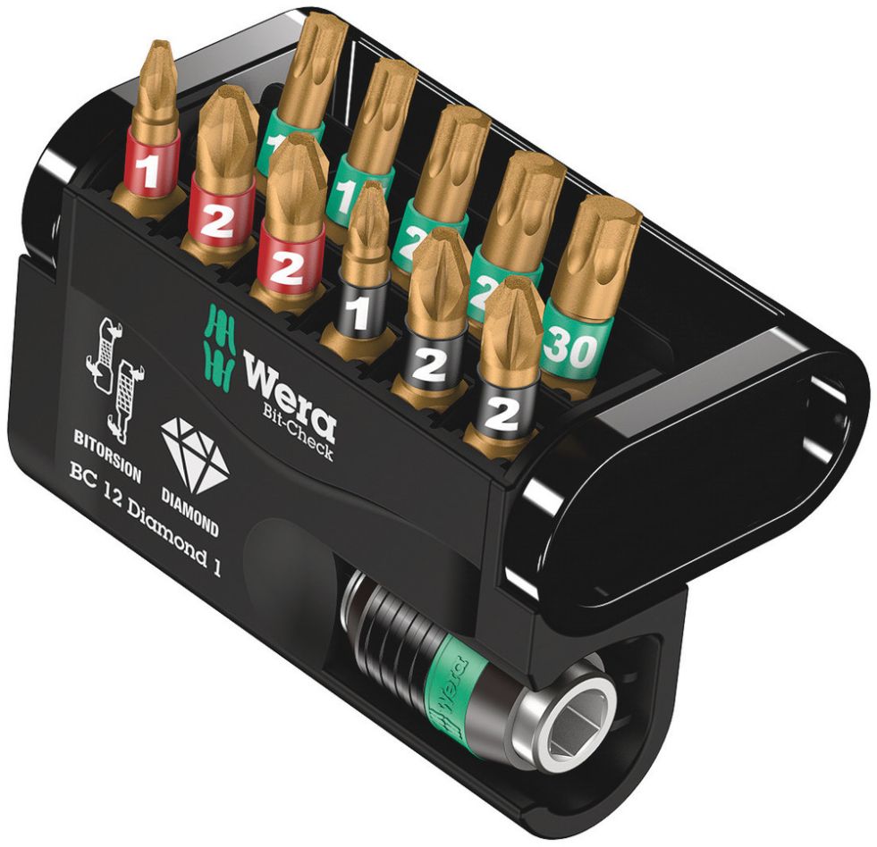 Wera 05057421001 Wera Bit-Check 12 Diamante 1, 12 piezas
