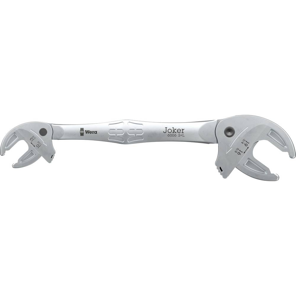 Wera 05020332001 Llave de trinquete Joker de 10 a 19 mm, con medidas en pulgadas incluidas