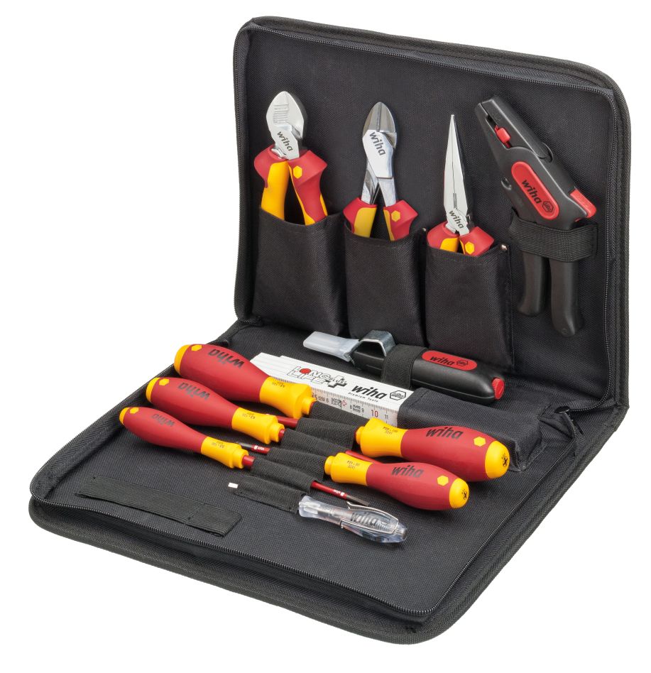 Wiha 36389 Kit de herramientas de electricista surtido 12 piezas en estuche ()