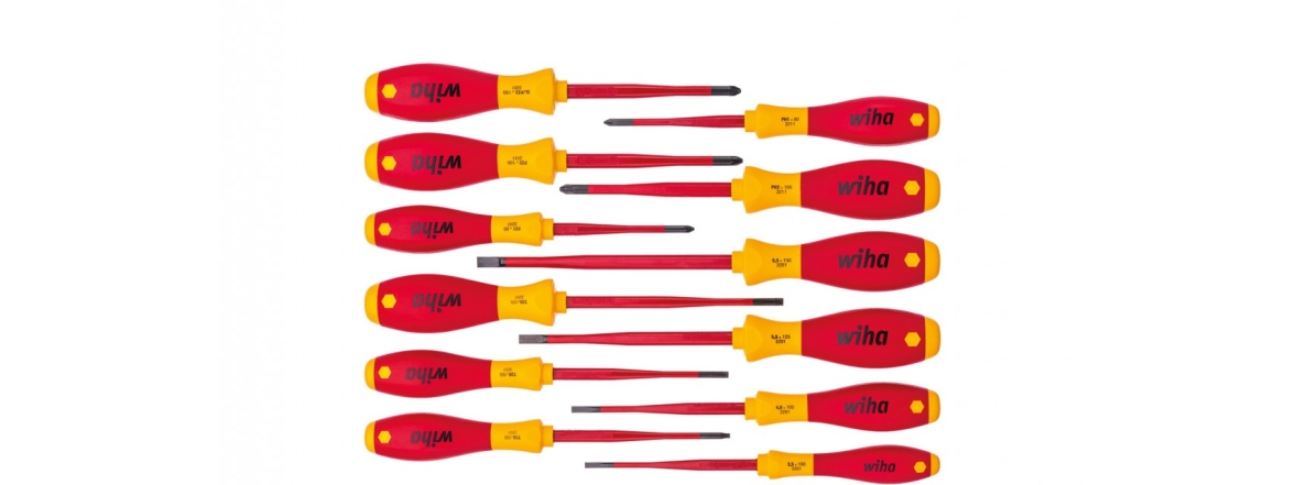 Wiha 41003 Juego de destornilladores SoftFinish Electric SlimFix 12 piezas